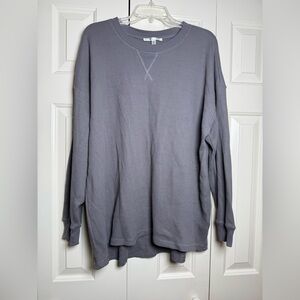 Seven7 Gray Long Sleeve Top‎